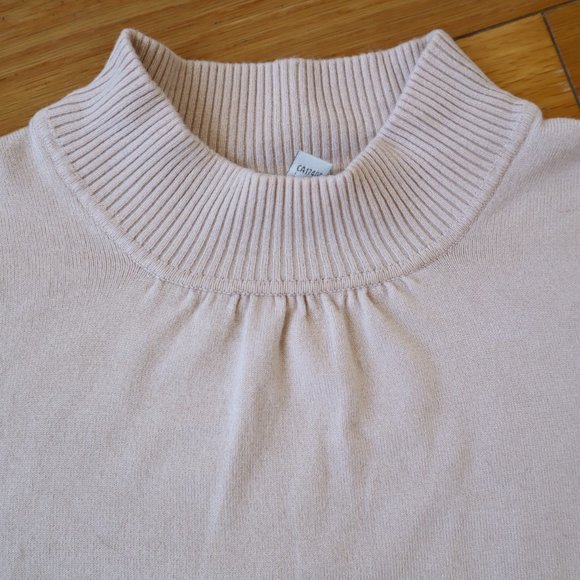 Conrad C Collection Knit Long Sleeve Blouse Sweater Cream Shirt - Picture 7 of 10